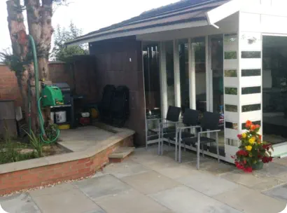 Patio and summer house